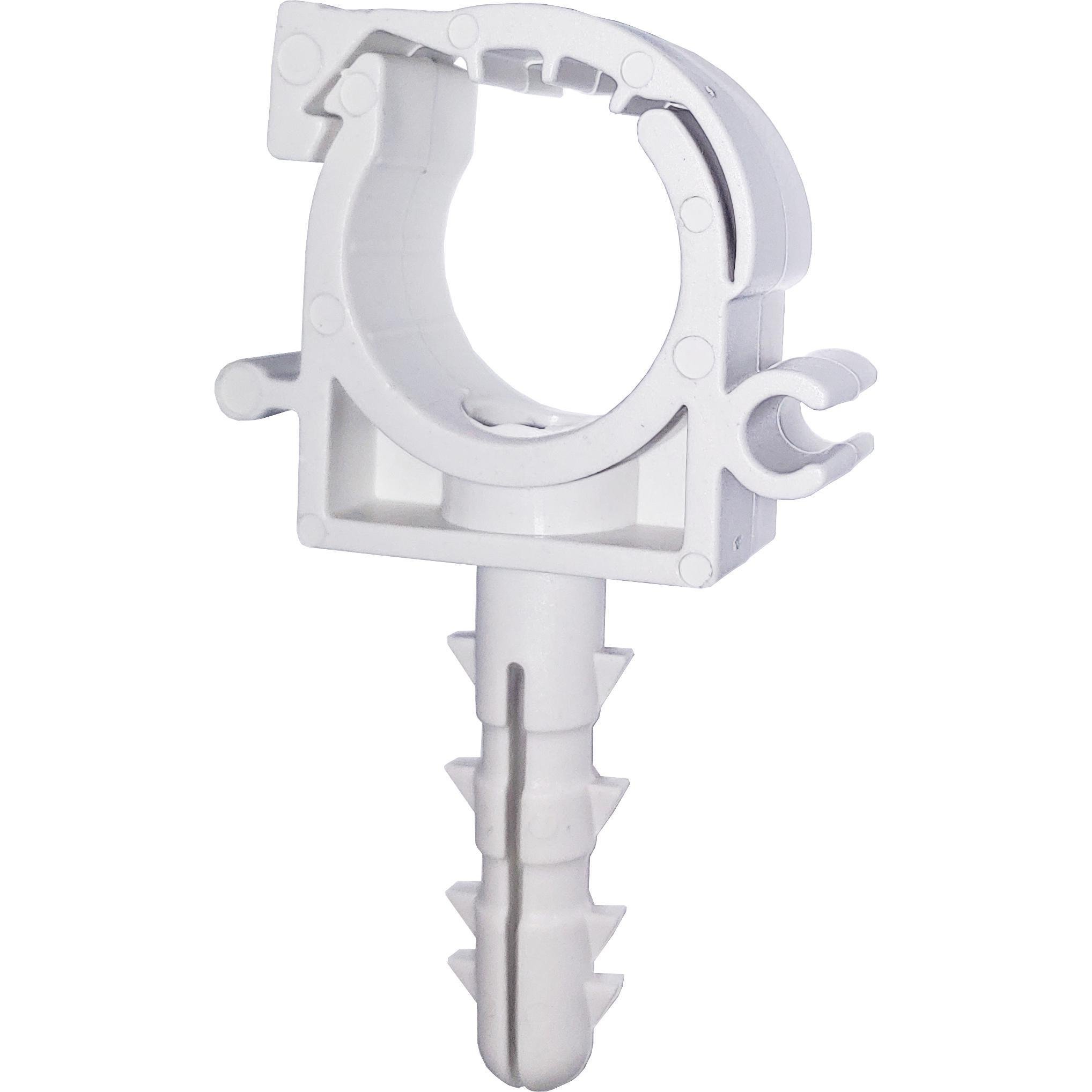 Кліпса-дюбель з клямкою для кріплення труби 20 мм 100 шт. Сірий/Білий (30364496) - фото 2 Кліпса-дюбель з клямкою для кріплення труби 20 мм 100 шт. Сірий/Білий (30364496) - фото 2