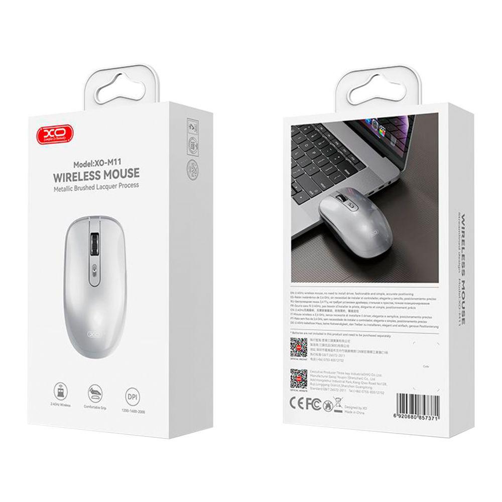 Мишка бездротова XO M11 Срібний (00045388) - фото 3 Мишка бездротова XO M11 Срібний (00045388) - фото 3