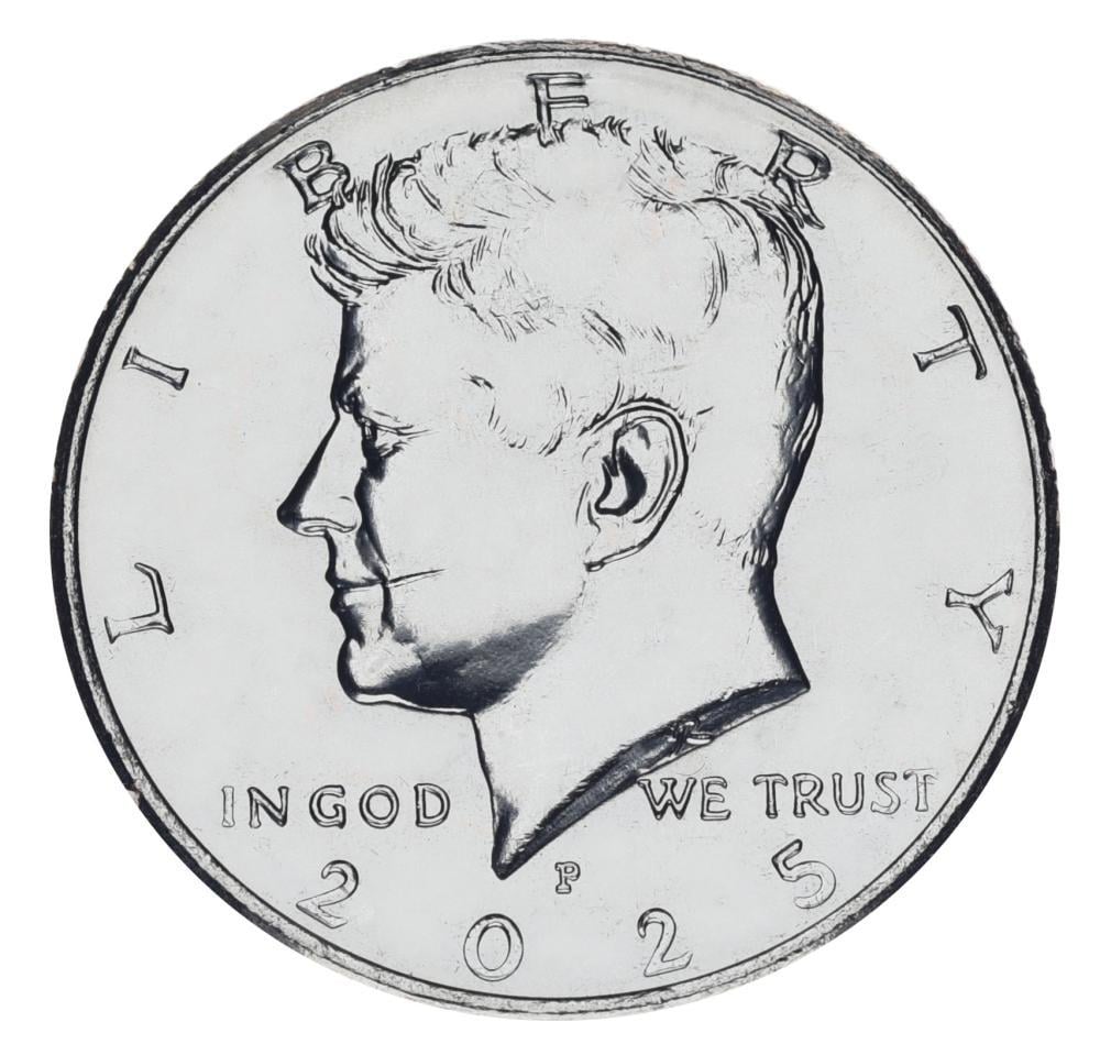 Коллекционная монета США 50 центов 2025 UNC P Джон Кеннеди (М22476)