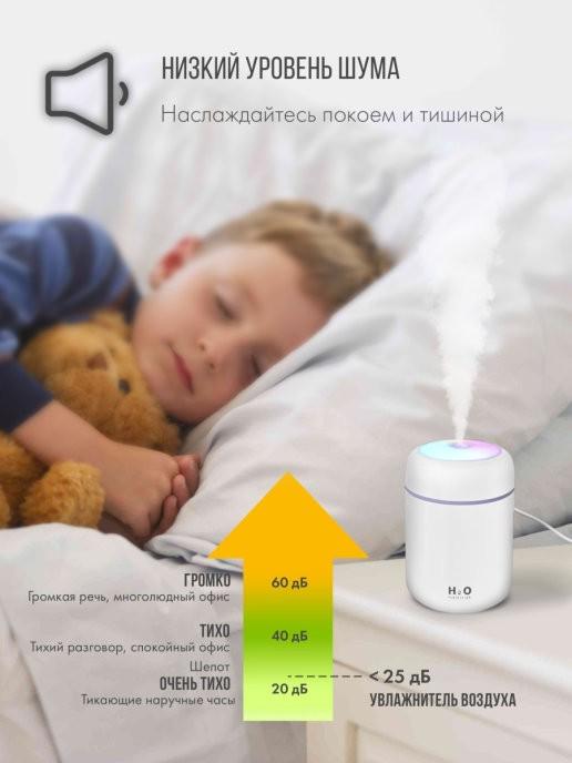 Зволожувач повітря Humidifier H2O 300 мл Pink - фото 4