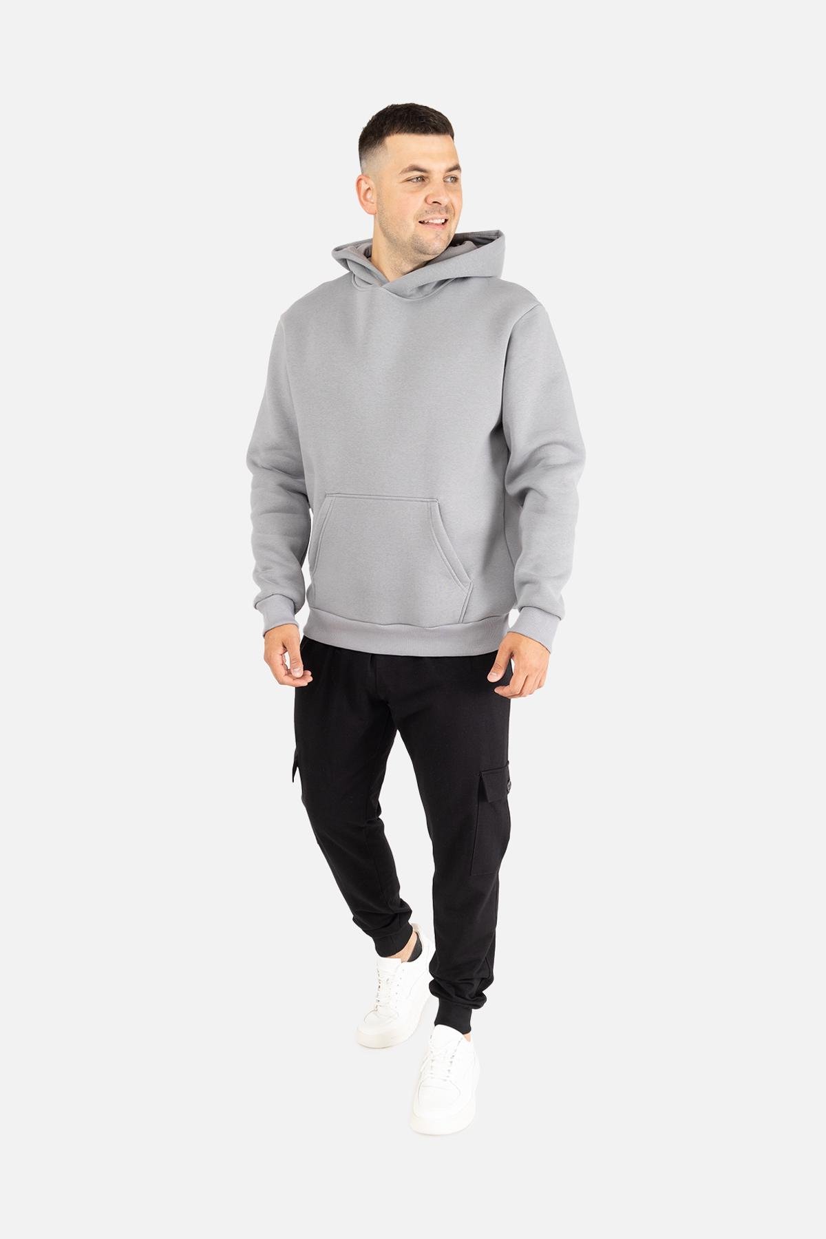 Худі чоловіче ЦБ-00254621 р. 54 Світло-сірий (SKT001004964) - фото 2 Худі чоловіче ЦБ-00254621 р. 54 Світло-сірий (SKT001004964) - фото 2