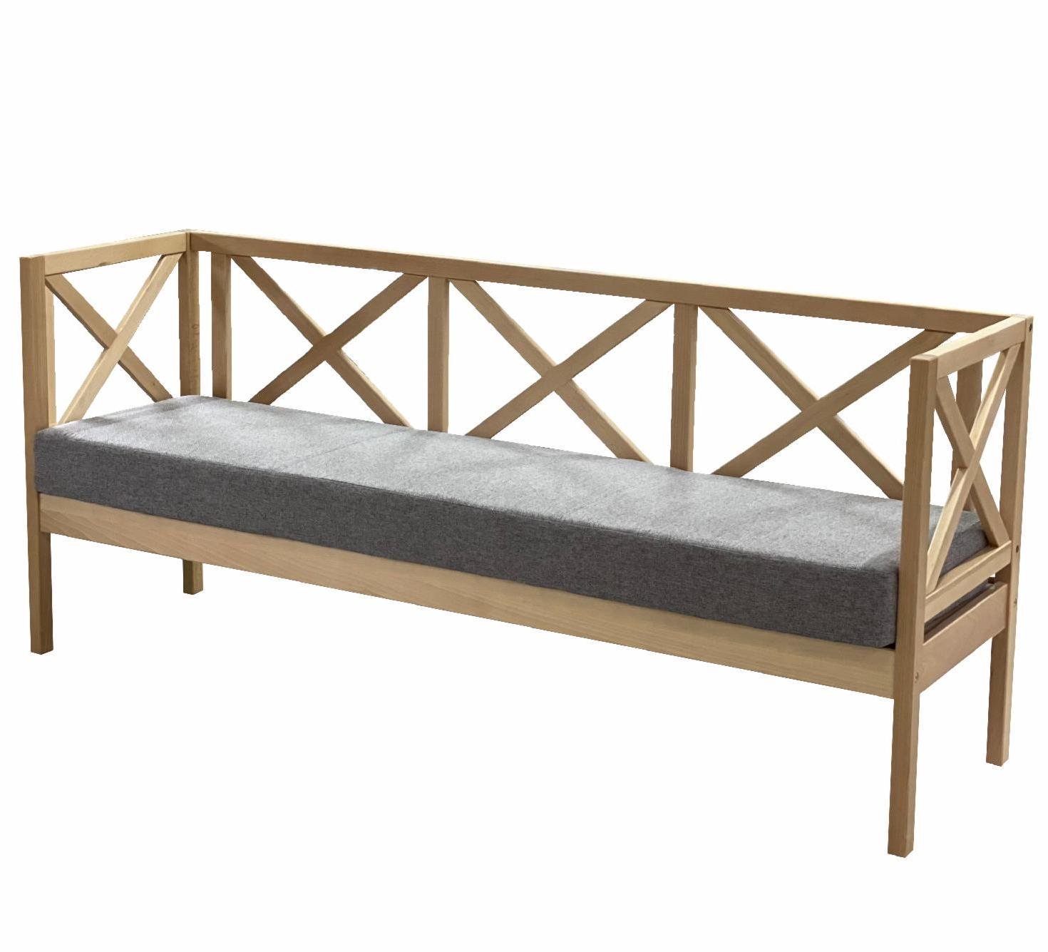 Диван Скиф Мила 3 покрыт прозрачным лаком/Плаза 15 (18527118) - фото 2