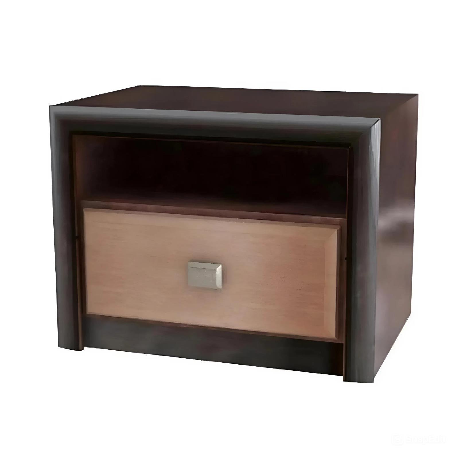 Тумба прикроватная Гербор Коэн МДФ KOM1S Венге магия/Штрокс темный (GRB-1364)