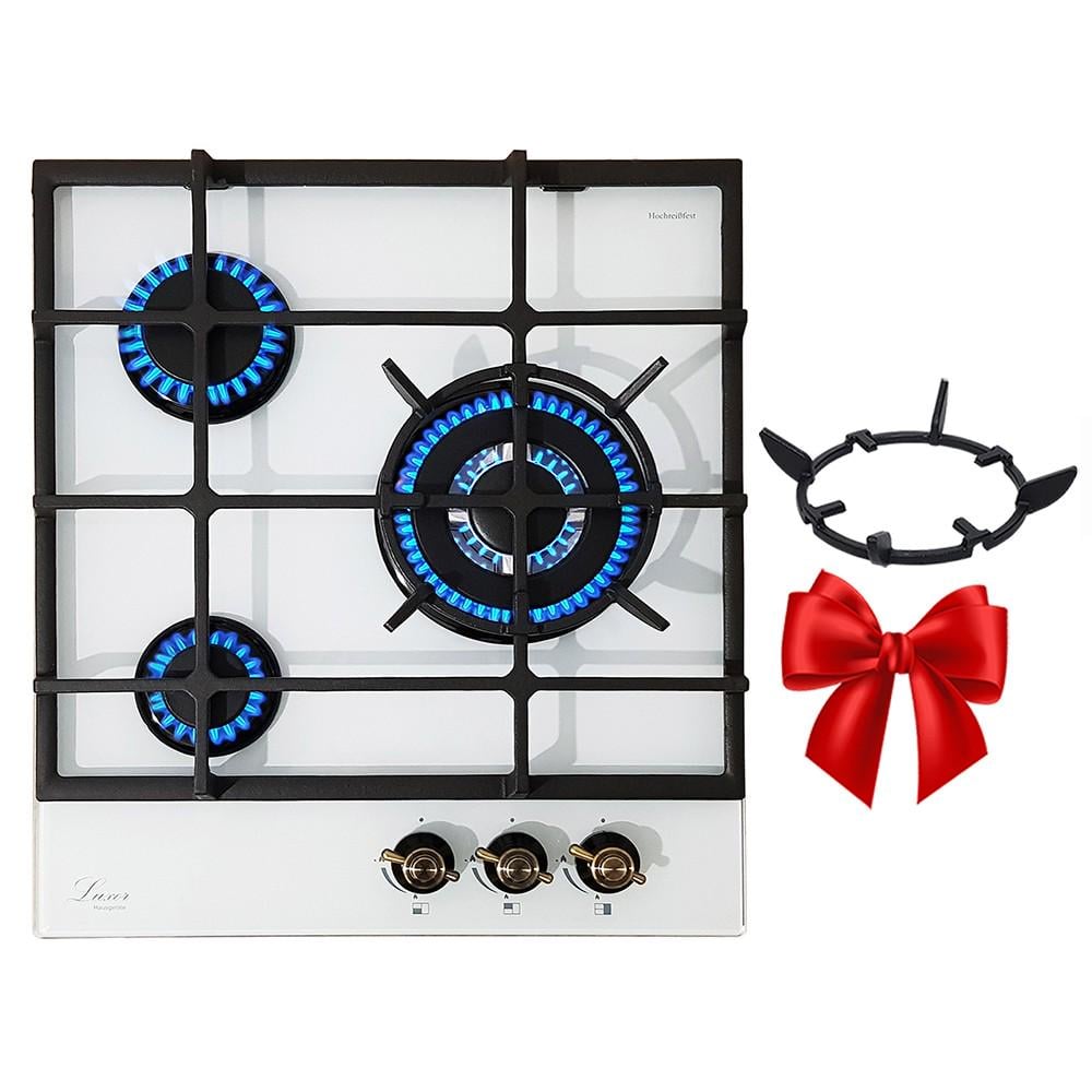 Комплект техніки Luxor варильна газова поверхня RG 458 Blütenweiß WH KUP духова шафа електрична HB 4510 WH KUP Blütenweiß (26442035) - фото 4 Комплект техніки Luxor варильна газова поверхня RG 458 Blütenweiß WH KUP духова шафа електрична HB 4510 WH KUP Blütenweiß (26442035) - фото 4