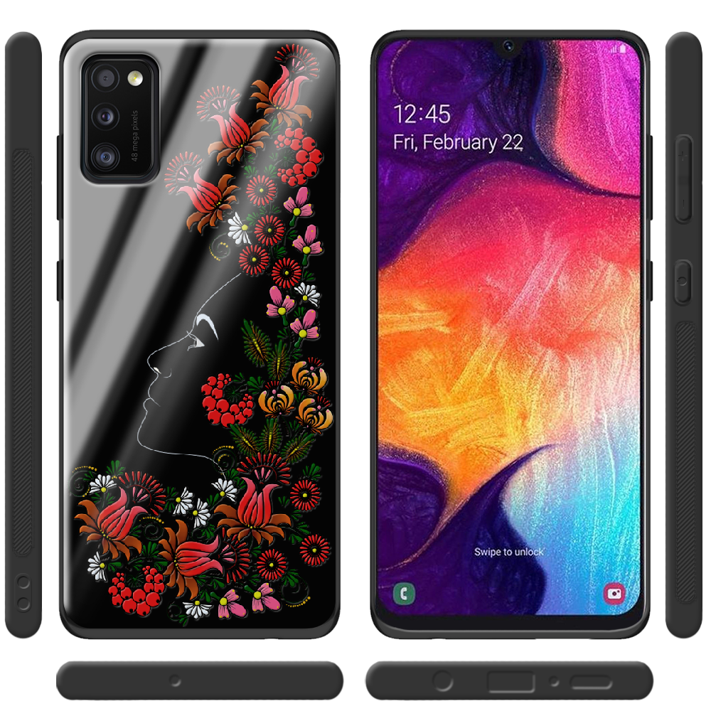 Чохол Boxface Samsung A415 Galaxy A41 3D Ukrainian Muse Чорний силікон зі склом (39755-bk64-40092) - фото 2