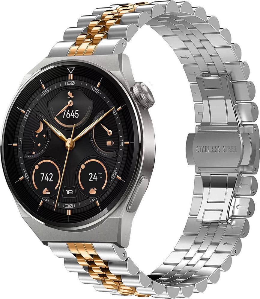 Браслет металлический Stech Line для Huawei Watch GT3 Pro 46 мм Silver Rose (37323-68)