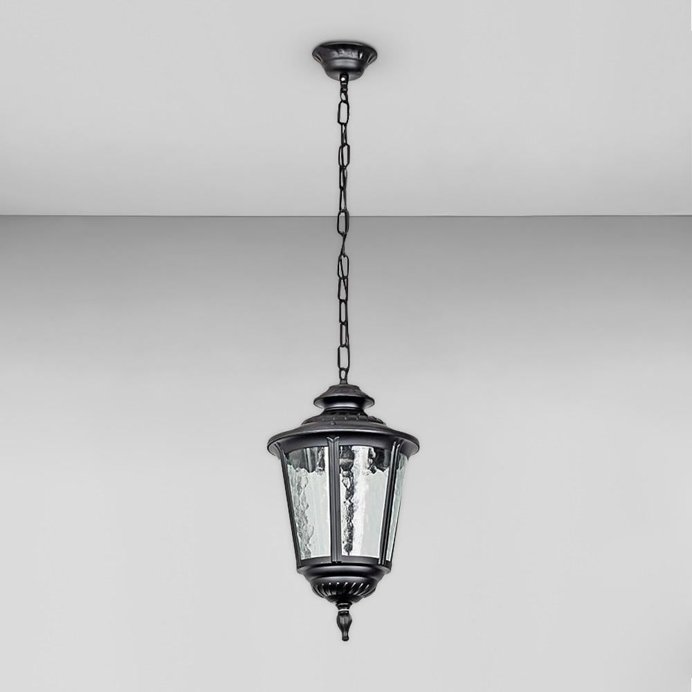 Светильник уличный подвесной Light House KX-18813 BK E27 400х200 мм Черный/Прозрачный