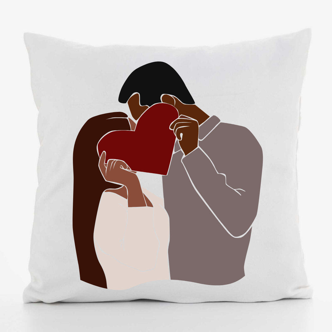 Подушка декоративная с принтом Силуэты пара габардин 30х30 см (1249) Подушка декоративная с принтом Силуэты пара габардин 30х30 см (1249)