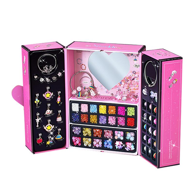 Детский набор для рукоделия Lesko 104-DIY создание украшений бусы/браслет (24366633)