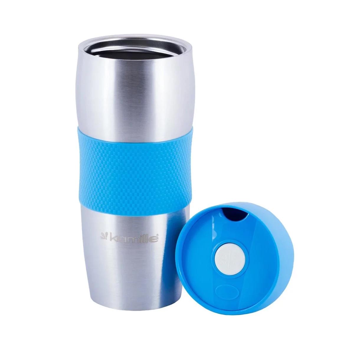 Термокружка Kamille 2053R из нержавеющей стали 380 мл Голубой - фото 3 Термокружка Kamille 2053R из нержавеющей стали 380 мл Голубой - фото 3