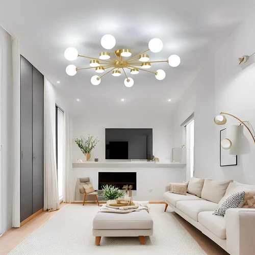 Люстра LED Яркая 8920 на 16 плафонов Золотой - фото 2 Люстра LED Яркая 8920 на 16 плафонов Золотой - фото 2