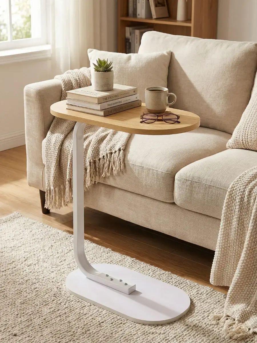 Прикроватный столик Stenson с деревянной столешницей и металлическим основанием 28х45х60 см Светло-коричневый (opt-106494) Прикроватный столик Stenson с деревянной столешницей и металлическим основанием 28х45х60 см Светло-коричневый (opt-106494)