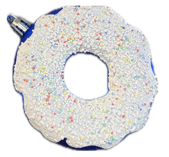 Елочные игрушки новогодние Магическо-новогодняя M47965 Donut 8 см 4 шт. Blue (585981)