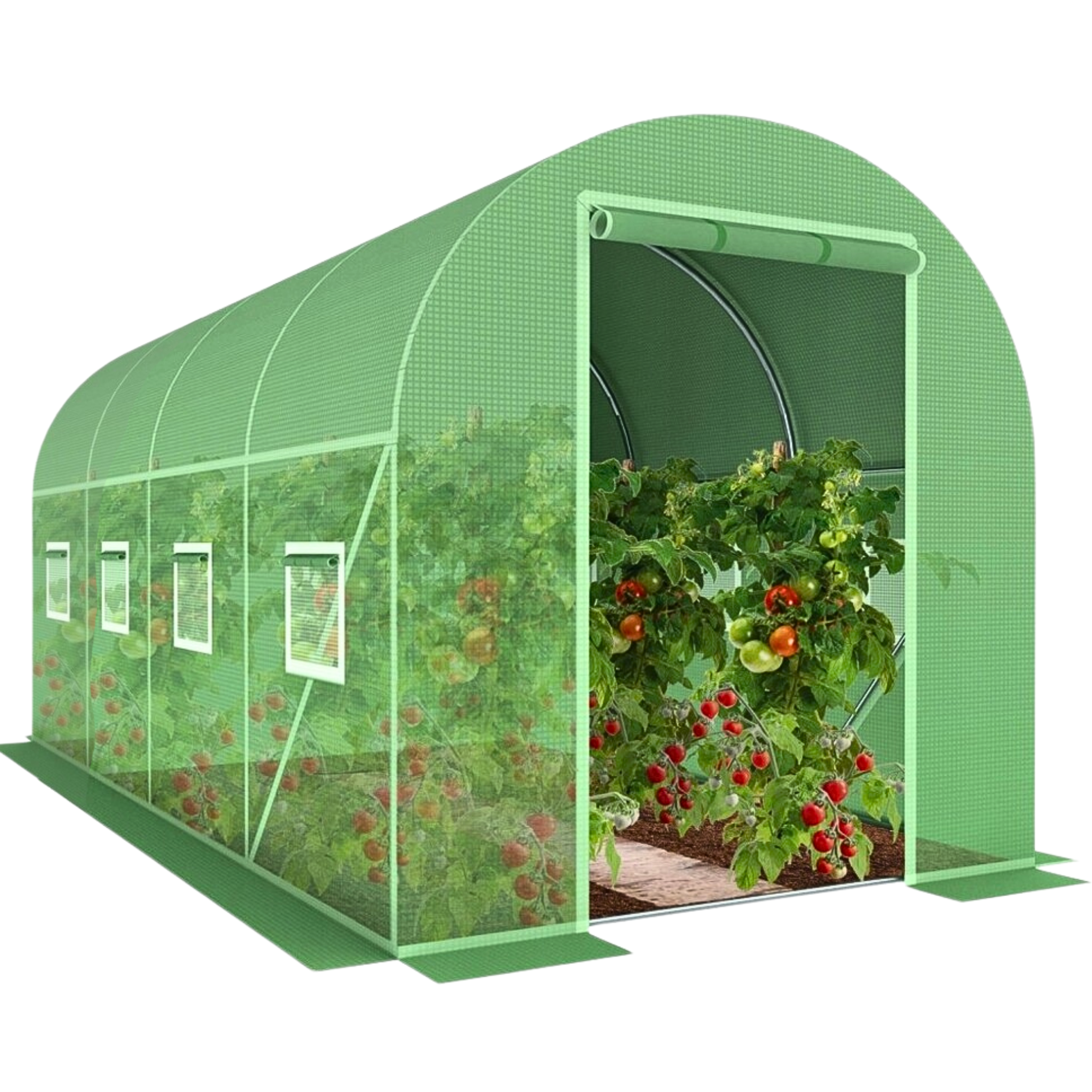 Теплица садовая Bonro UP-10м² с окнами с армированной пленкой Зеленый (SI-UP10GR)