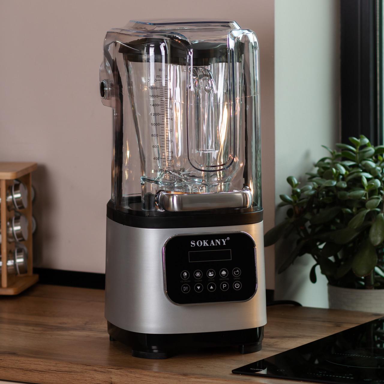 Блендер стационарный Sokany SK-03024 с чашей 2 л и звукоизоляцией 8000 Вт Сталь (27969752) - фото 9 Блендер стационарный Sokany SK-03024 с чашей 2 л и звукоизоляцией 8000 Вт Сталь (27969752) - фото 9