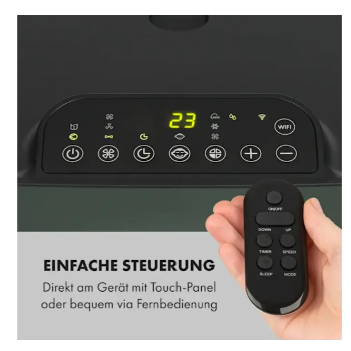 Кондиціонер мобільний KLARSTEIN Kraftwerk Smart 12K 3в1 з дистанційним керуванням (10034665) - фото 2 Кондиціонер мобільний KLARSTEIN Kraftwerk Smart 12K 3в1 з дистанційним керуванням (10034665) - фото 2