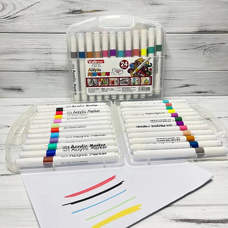 Набор скетч-маркеров акриловых YULIN водостойкие в кейсе 24 шт. (MX-00009306) - фото 5