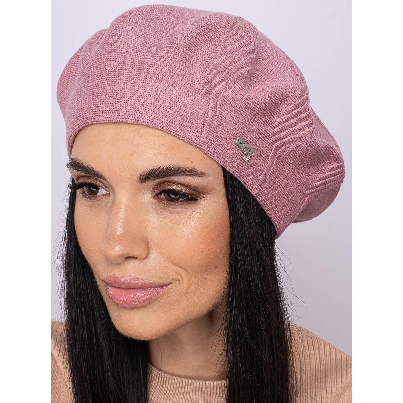 Берет женский шерстяной Leks Магма one size Розовый рассвет