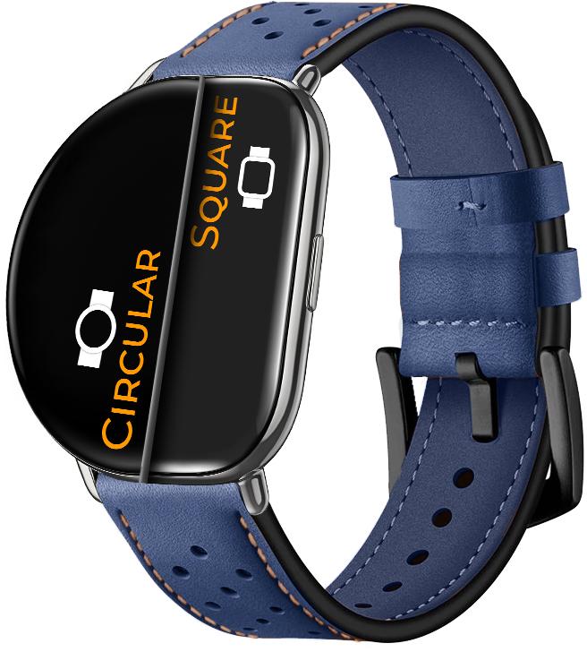 Ремінець шкіряний Classico для ZEPP E Square/Circular Blue (26336-28) - фото 1 Ремінець шкіряний Classico для ZEPP E Square/Circular Blue (26336-28) - фото 1