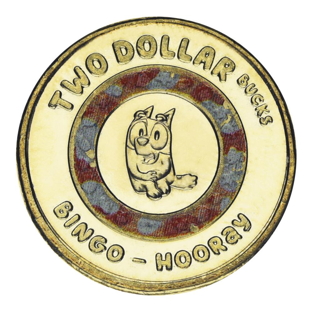 Коллекционная монета Австралия 2 доллара 2026 UNC Bluey Hooray Bingo (М25453)