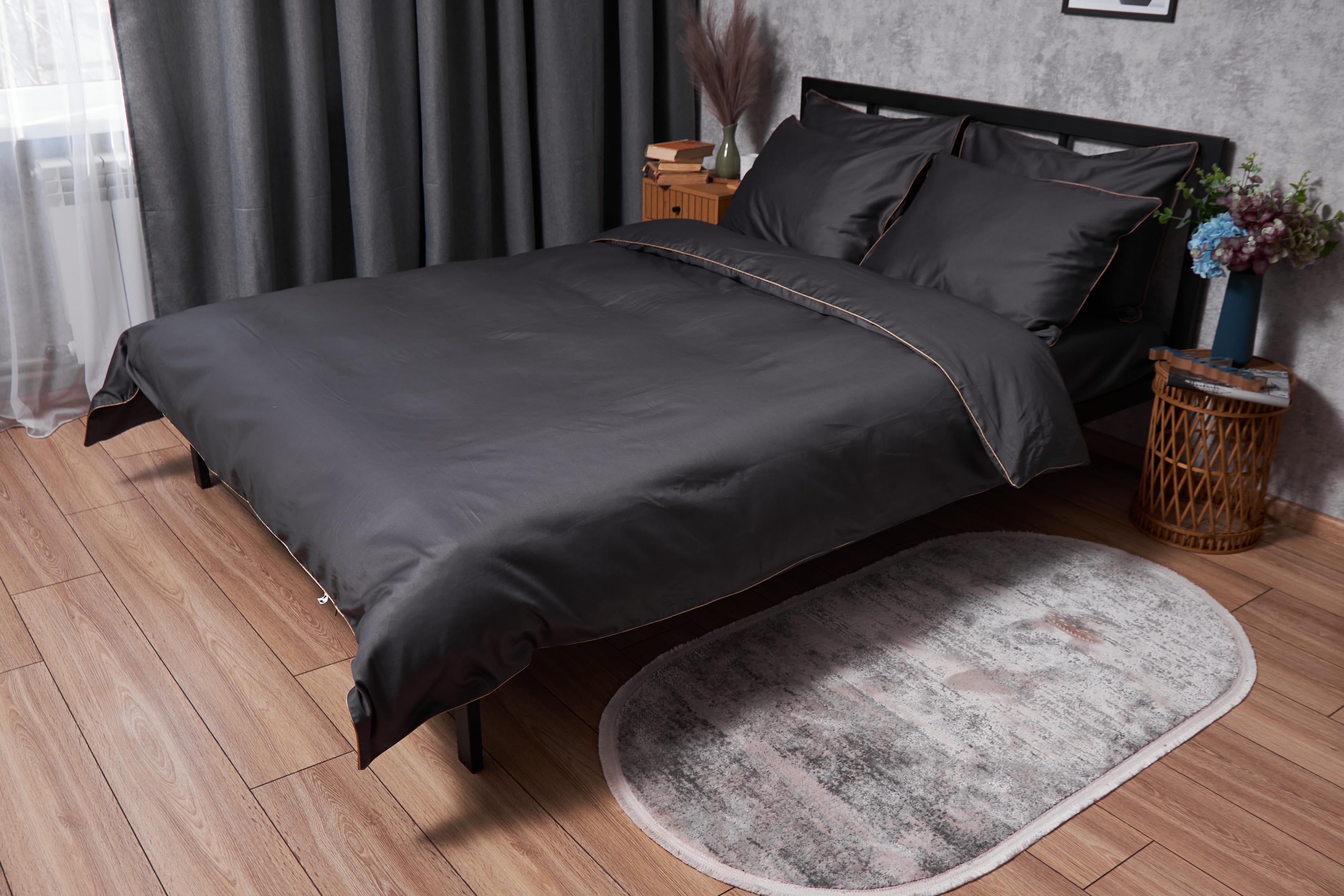 Комплект постельного белья Moon&Star Satin Premium Gold Corner полуторный 143х210 см наволочки 2 шт. (MS-820003902)