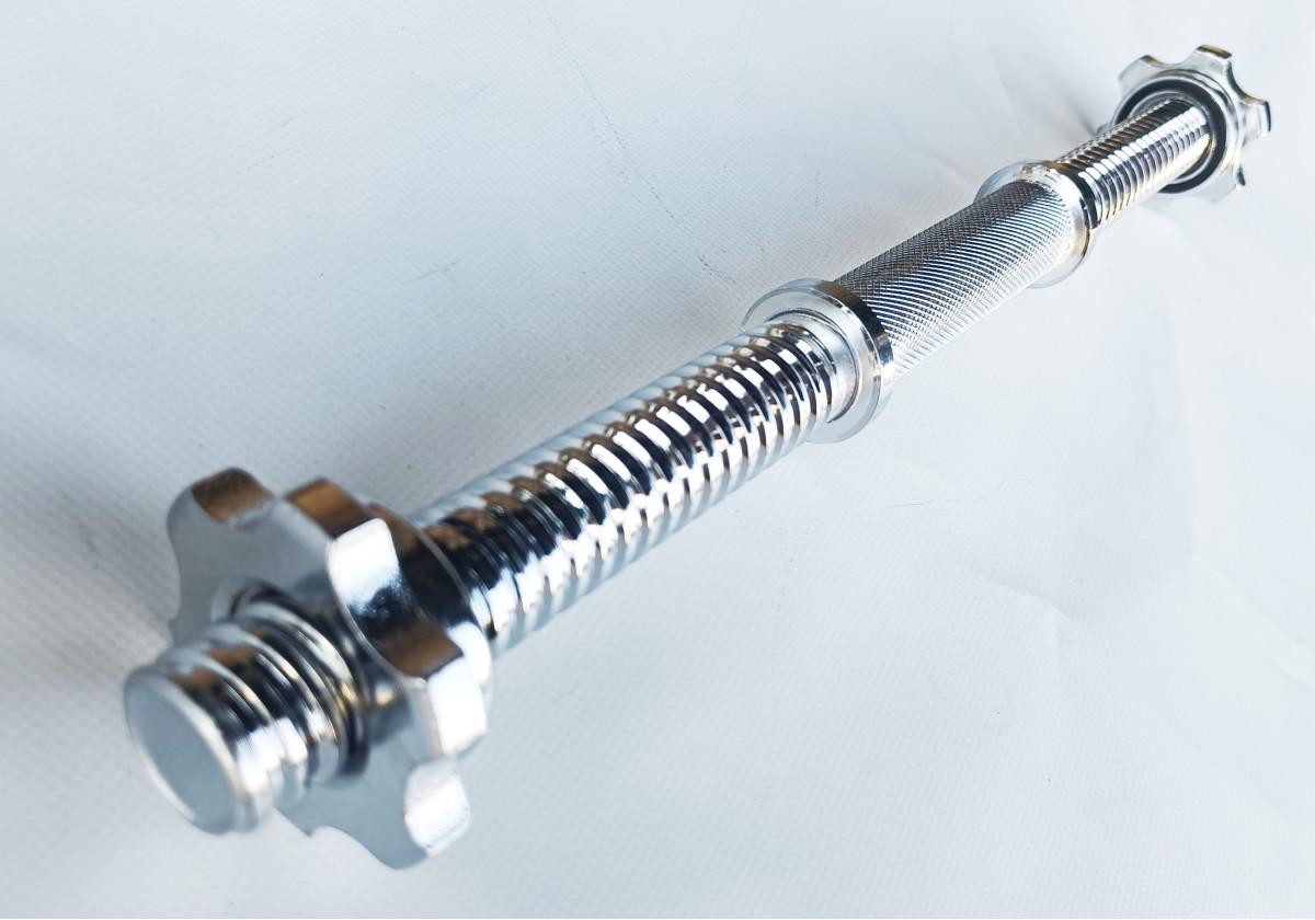 Гриф гантельный EasyFit 45 см Ø 28 мм Хром (EF-8038) - фото 2 Гриф гантельный EasyFit 45 см Ø 28 мм Хром (EF-8038) - фото 2