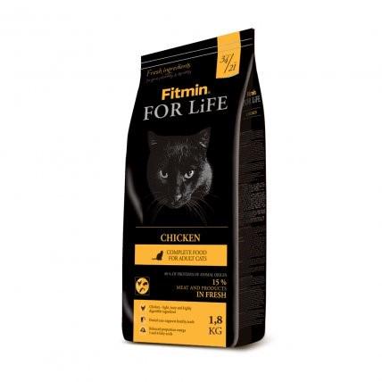 Корм комплексный для взрослых кошек Fitmin cat For Life Chicken 1,8 кг (A-002586)