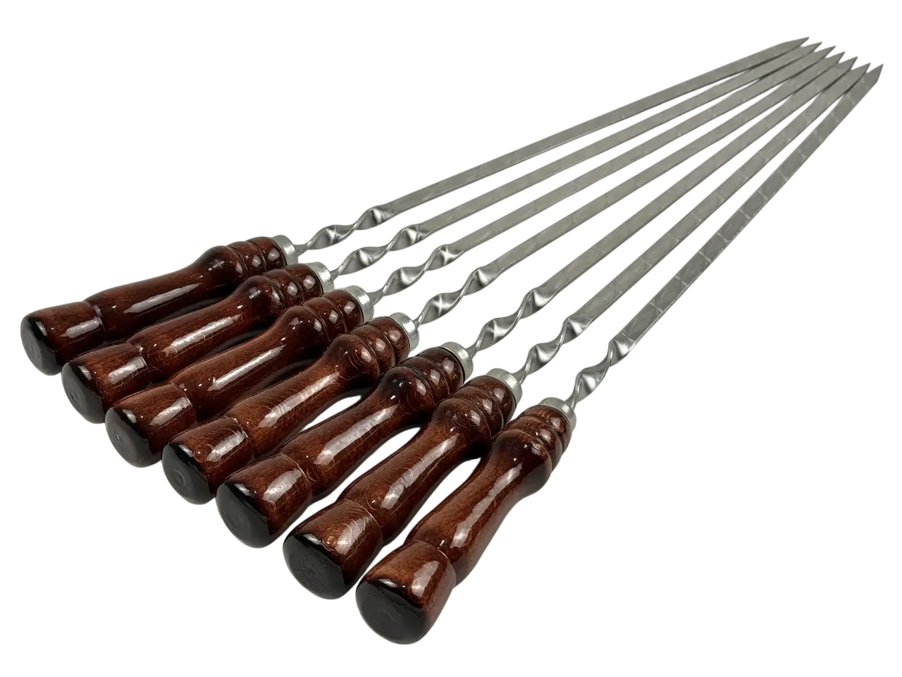 Набор шампуров GrillMaster Кизляр из нержавеющей стали 3 мм 63 см 7 шт. Коричневый (10-164-SH-3105)