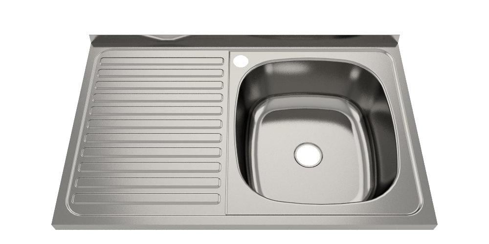Кухонна мийка накладна N-216R-80х50 матова