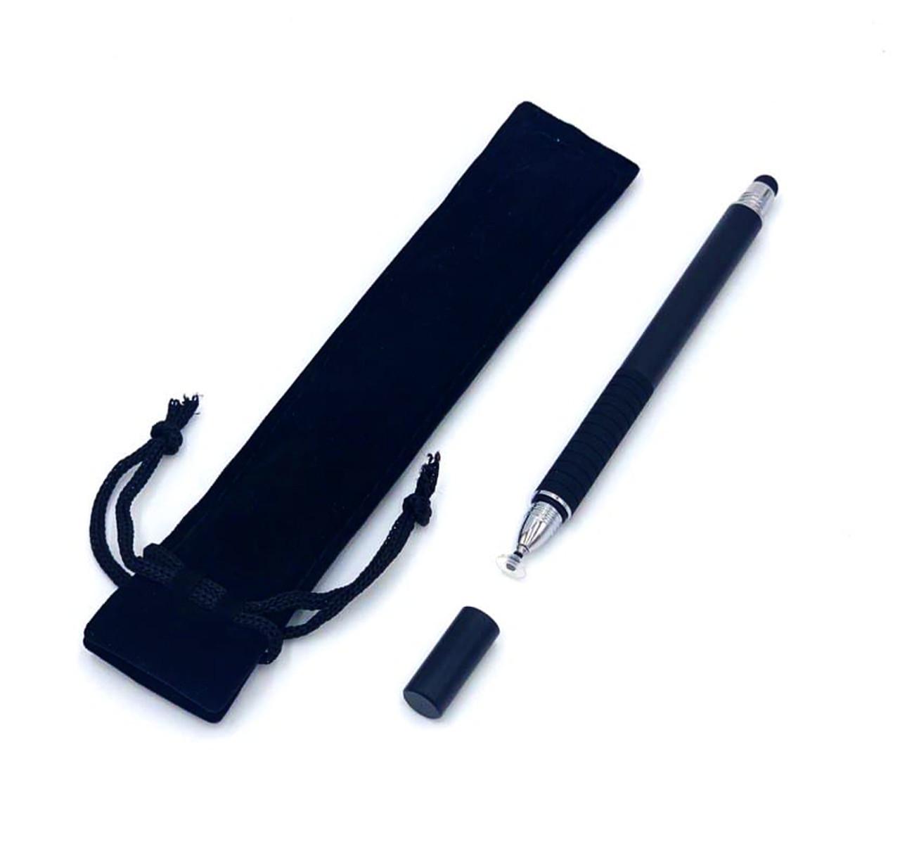 Стилус для сенсорного экрана 2в1 с чехлом Черный