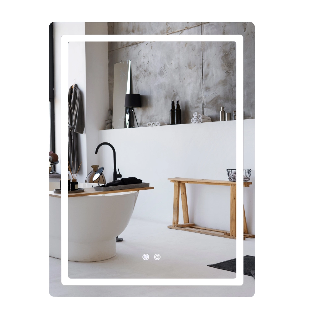 Зеркало прямоугольное Qtap Mideya MI2 с LED-подсветкой Touch/с антизапотеванием/регулировкой яркости 60х80 см (QT2078F6080)