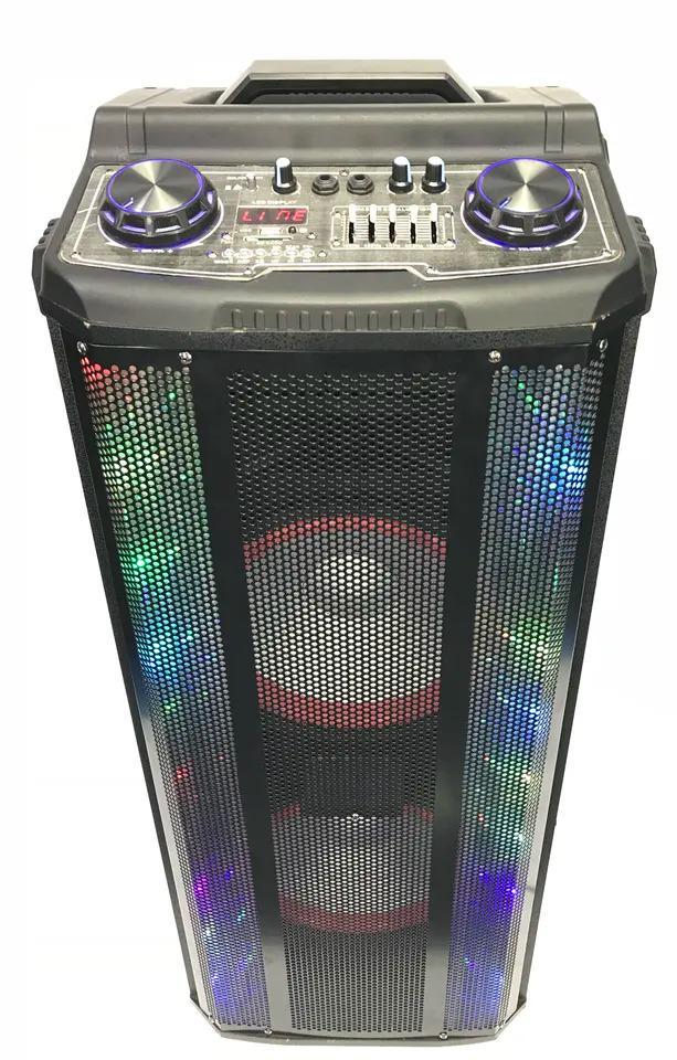 Акустическая система аккумуляторная XPRO HS-TD1070 180 Вт USB/SD/FM радио/Bluetooth/2 радиомикрофона/ДУ (MER-15692)