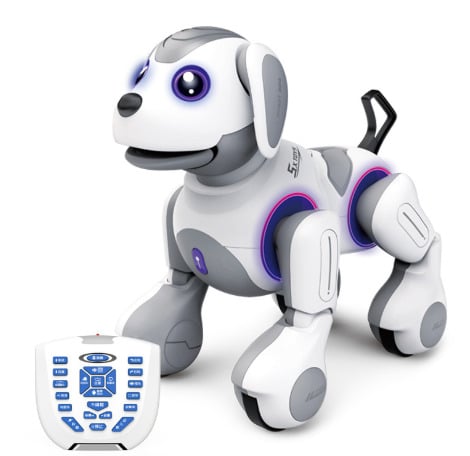 Интерактивная игрушка S. X. TOYS G50 Intelligent Robot Dog робот-собака на радиоуправлении Бело-серый (SUN6599)