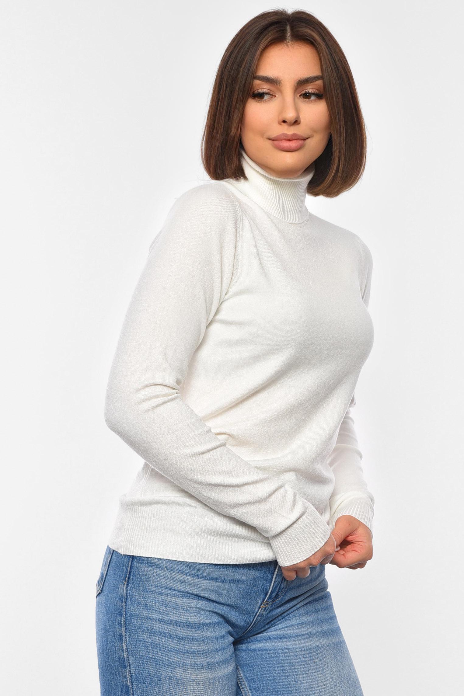 Гольф жіночий однотонний S-M Білий (192375) - фото 2