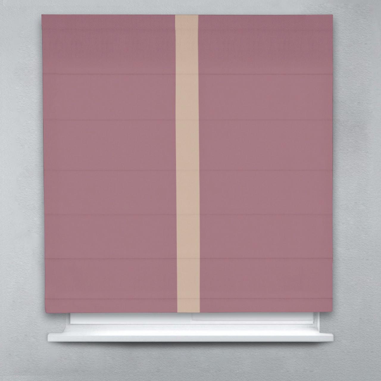 Римская штора Блэкаут Перфект с кантом по центру 100х170 см Пудровый/Бежевый