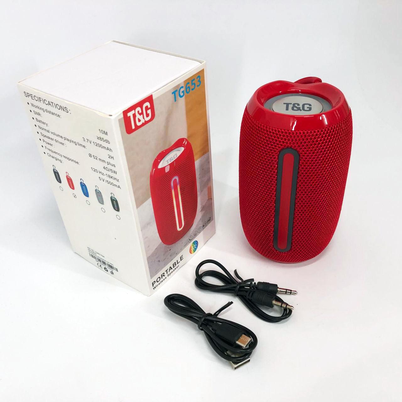 Портативна колонка Bluetooth TG653 USB з ремінцем Червоний - фото 9 Портативна колонка Bluetooth TG653 USB з ремінцем Червоний - фото 9