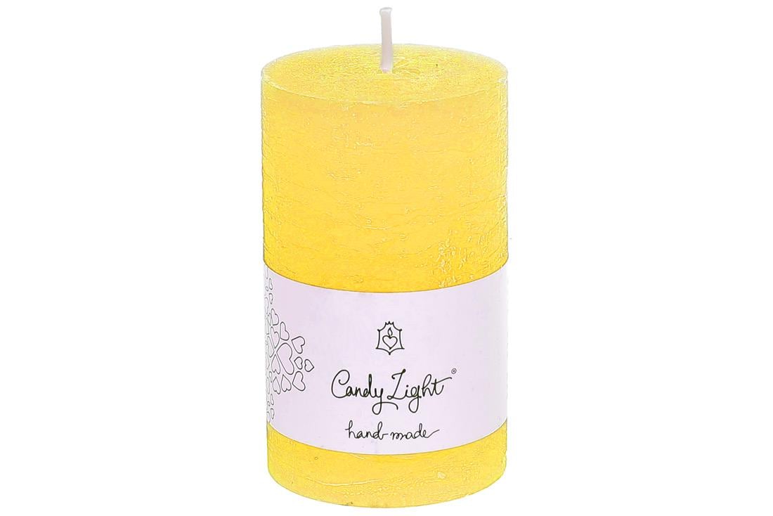 Свеча цилиндрическая BonaDi 10 см Желтый (C06_10_1-1.6)
