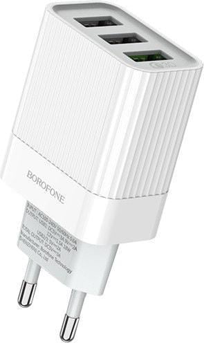 Пристрій зарядний Borofone BA40A 3 USB/3A/18W White (36666)