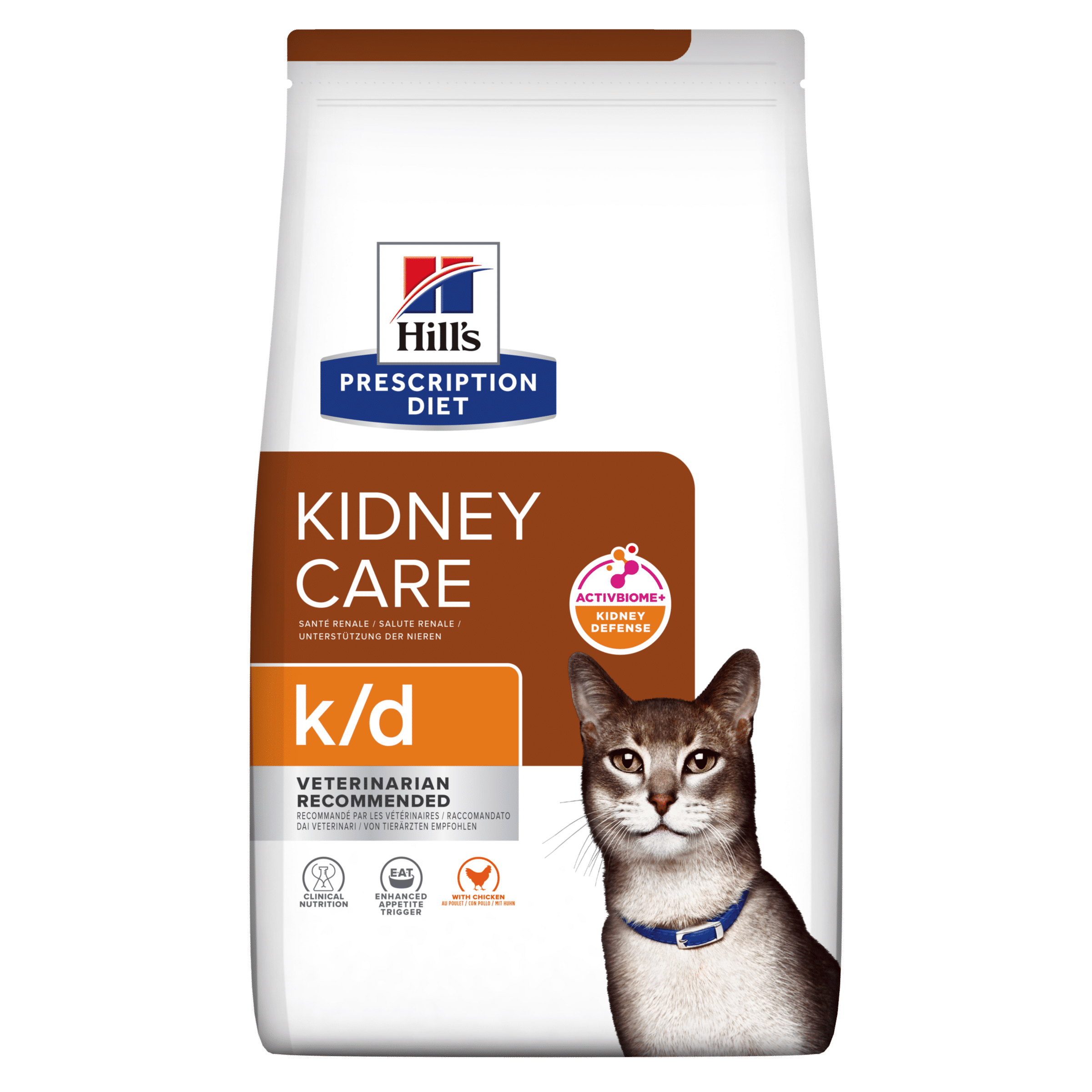 Корм сухой Hill’s Prescription Diet k/d с ActivBiome+ Kidney Defense поддержание функции почек с курицей 1,5 кг