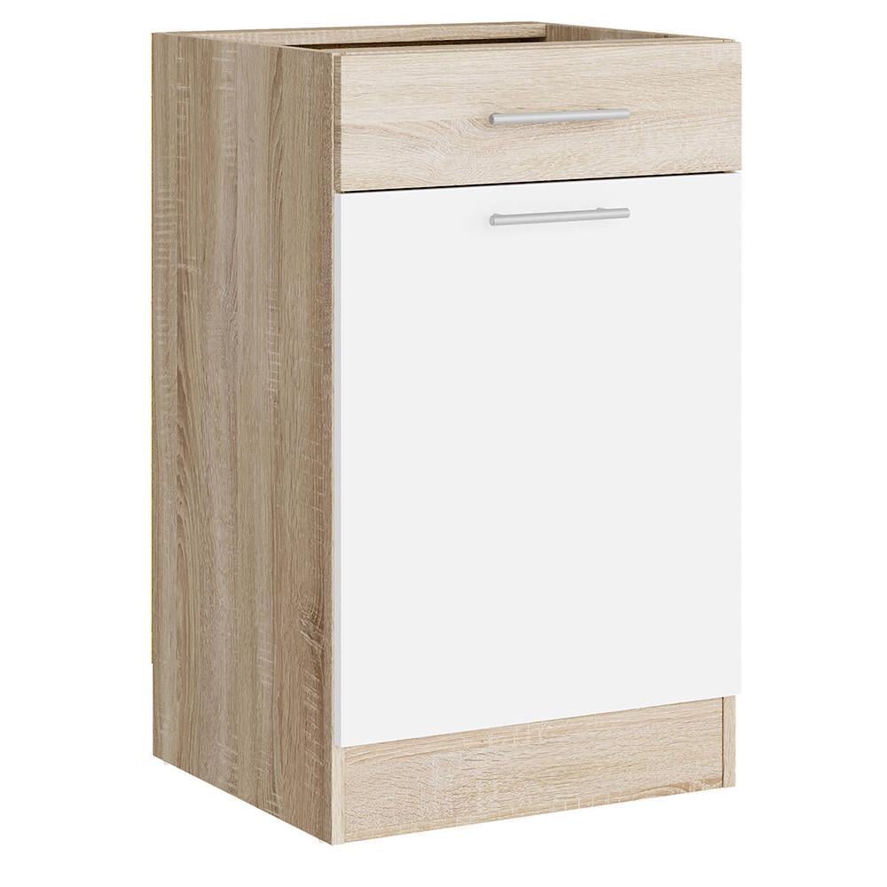 Модуль кухонный нижний с ящиком Еверест Эко 500 без столешницы 50х46х82 см Дуб сонома/Нимфея альба (DTM-071043)