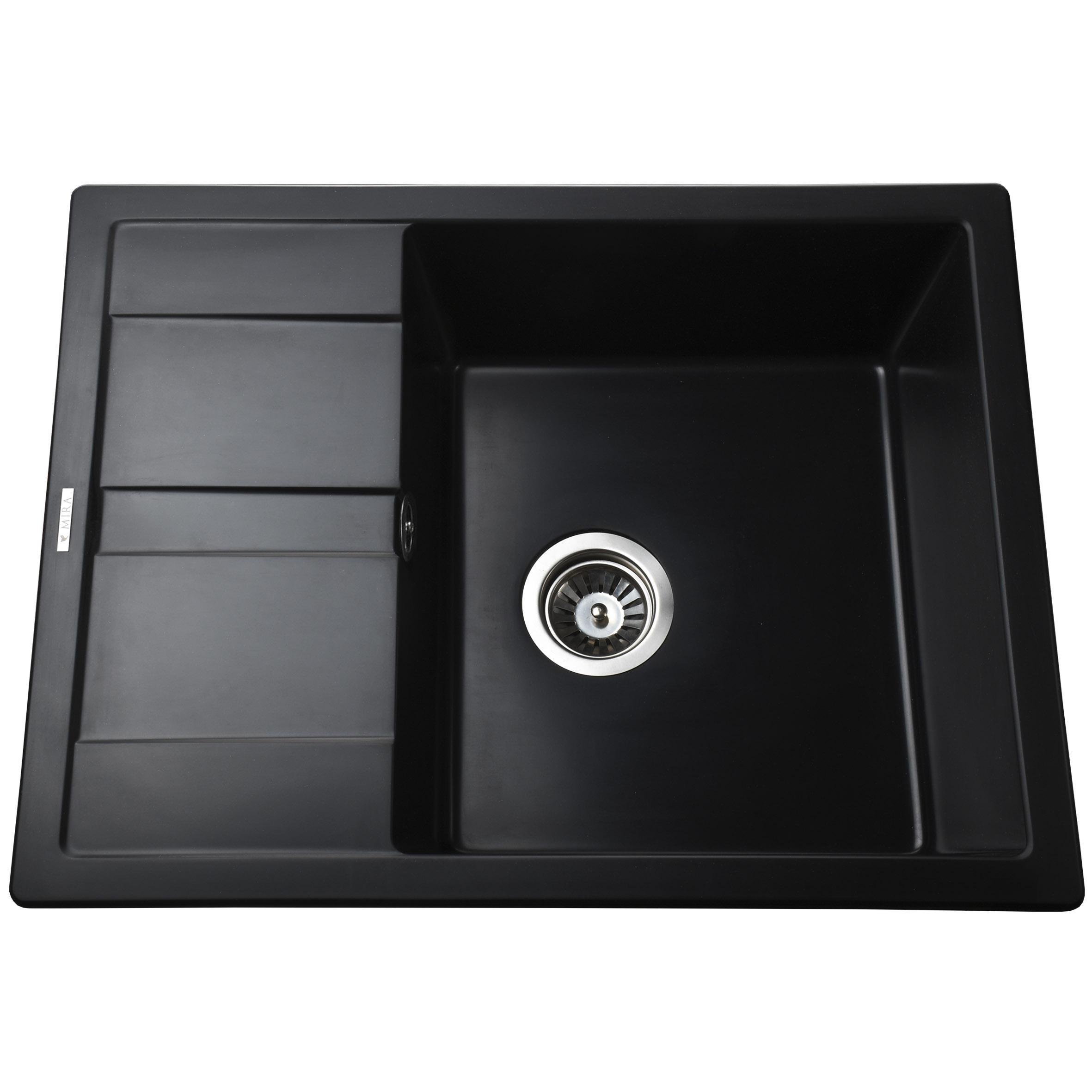 Мойка для кухни гранитная Mira Onza 650х500 мм Черный (000028782)