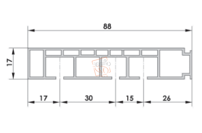 Карниз усиленный потолочный пластиковый EURO CONCEPT КСМ-3 с фурнитурой 2,5 м - фото 3