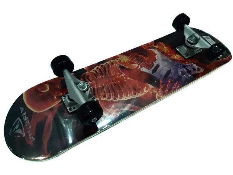 Скейтборд З 32028 Best Board, підшипник АВЕС-9, колеса PU, d=5,5см (6900067320285) Червоний