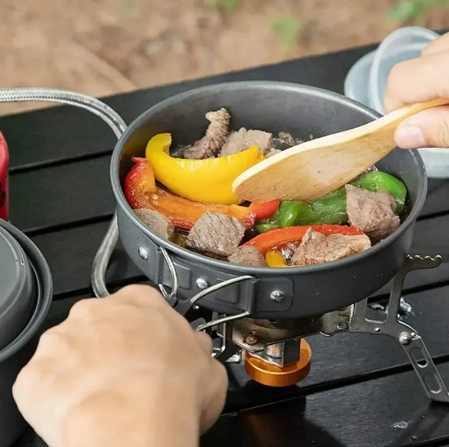 Набор посуды Supretto с чайником туристический Black (1885411905) - фото 7 Набор посуды Supretto с чайником туристический Black (1885411905) - фото 7