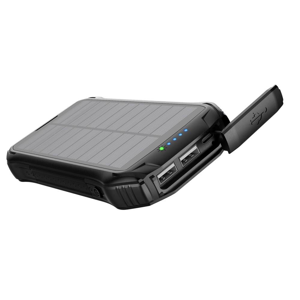 Повербанк із сонячною батареєю iBattery F16W з ліхтариком QI 16000 mAh Black - фото 5