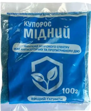 Фунгицид Медный купорос 100 г контактный фунгицид от грибковых болезней/для плодовых деревьев/винограда и овощей