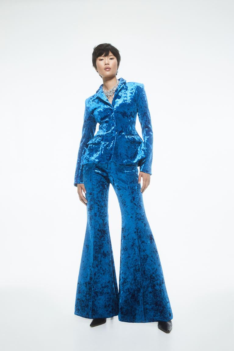 Брюки бархатные р. 38 Васильковый (1104765arl)