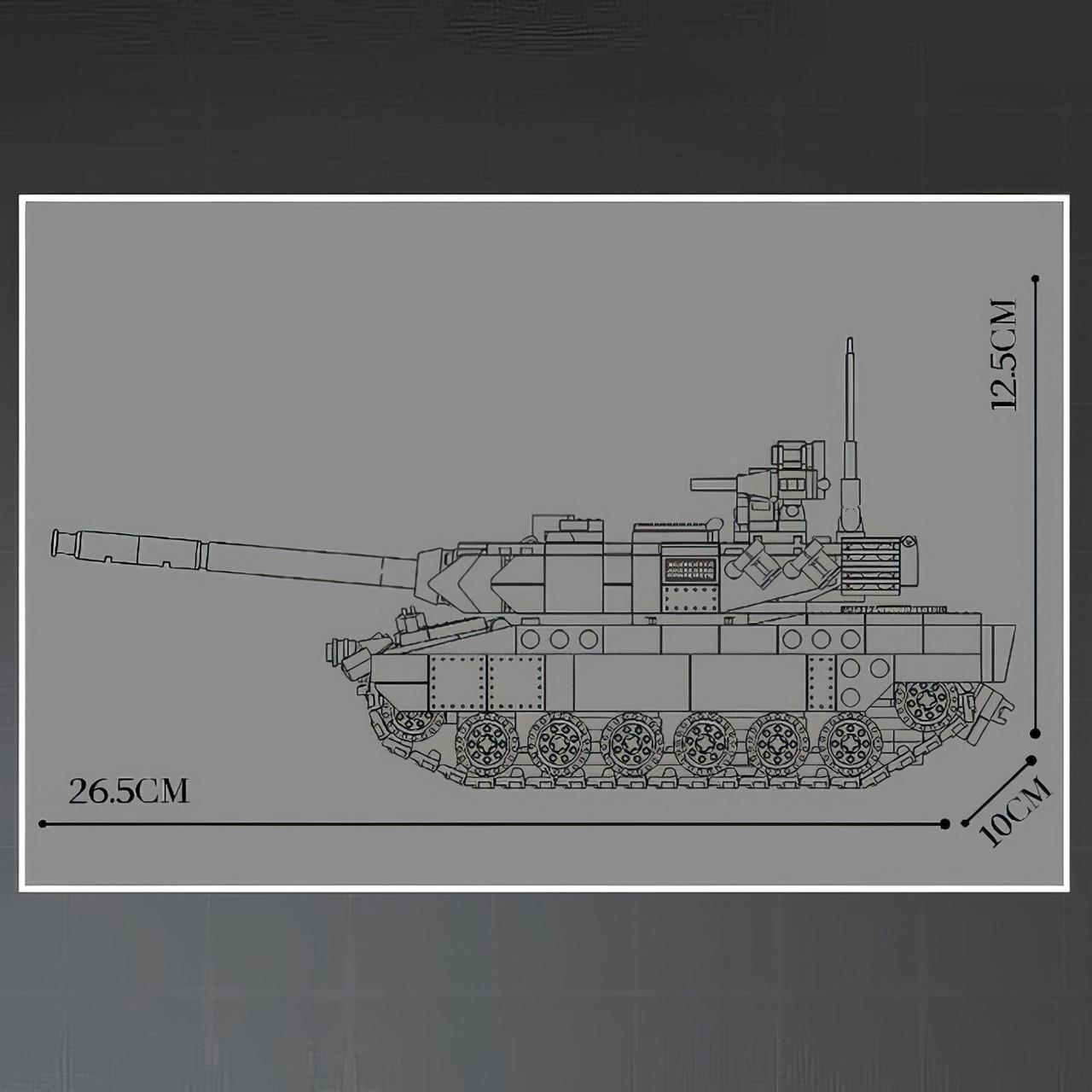 Конструктор Micro Diamonds Blocks Mingdi танк Leopard 2A7 618 дет. - фото 3