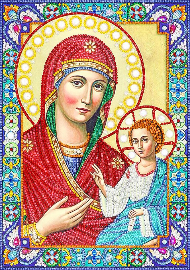 Алмазная мозаика Emerald Craft Икона Богородица 30x40 см (22916)