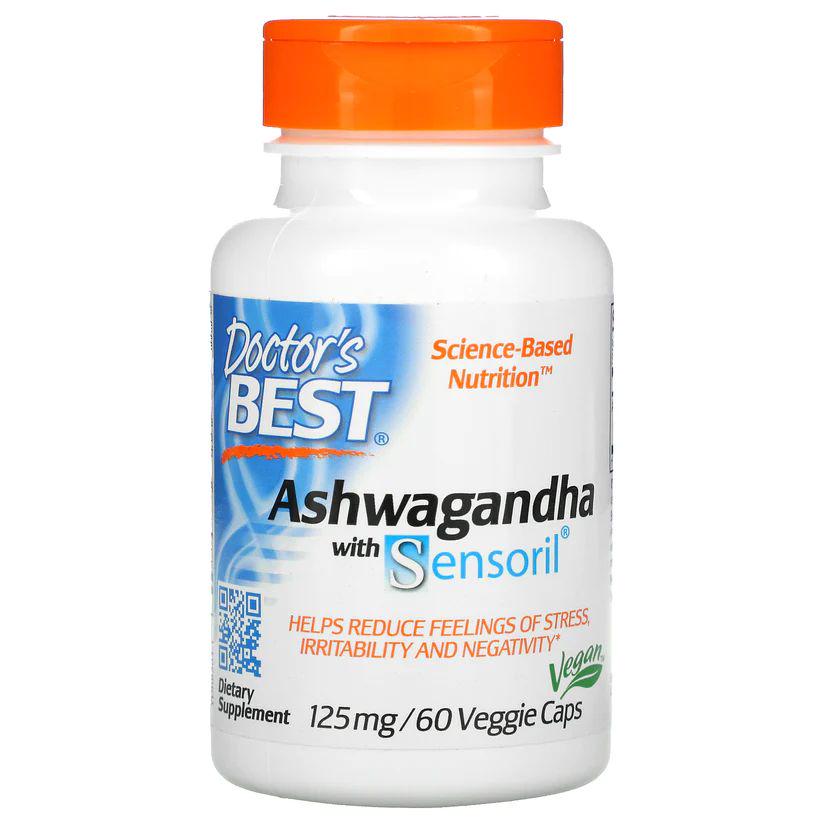 Экстракт ашваганды Doctor's Best Ashwagandha with Sensoril 125 mg 60 вег. капс.